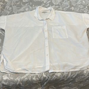 White Madewell Short Sleeve Blouse